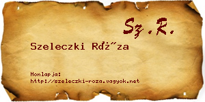 Szeleczki Róza névjegykártya