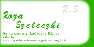 roza szeleczki business card